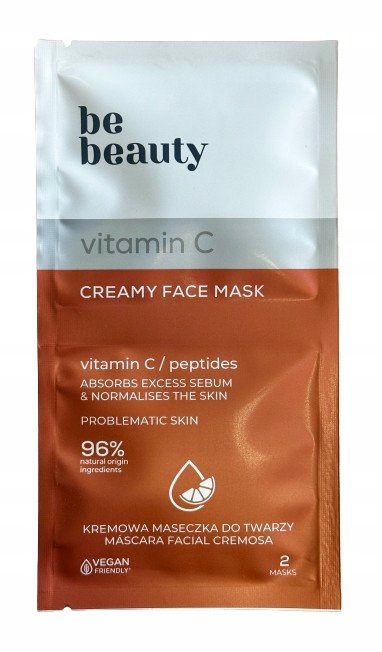 Кремовая маска для лица с витамином С и пептидами Be Beauty 2 X 8 мл Inna marka
Кремовая маска для лица с витамином С и пептидами Be Beauty 2 X 8 мл Inna marka