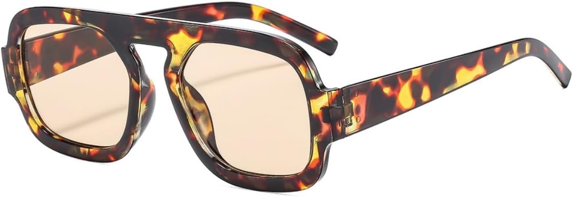 4 пары модных квадратных солнцезащитных очков-авиаторов для женщин и мужчин, с плоской оправой, в стиле ретро 70-х, винтажные солнцезащитные очки ISIUINN, Tortoise Light Brown
4 пары модных квадратных солнцезащитных очков-авиаторов для женщин и мужчин, с плоской оправой, в стиле ретро 70-х, винтажные солнцезащитные очки ISIUINN, Tortoise Light Brown