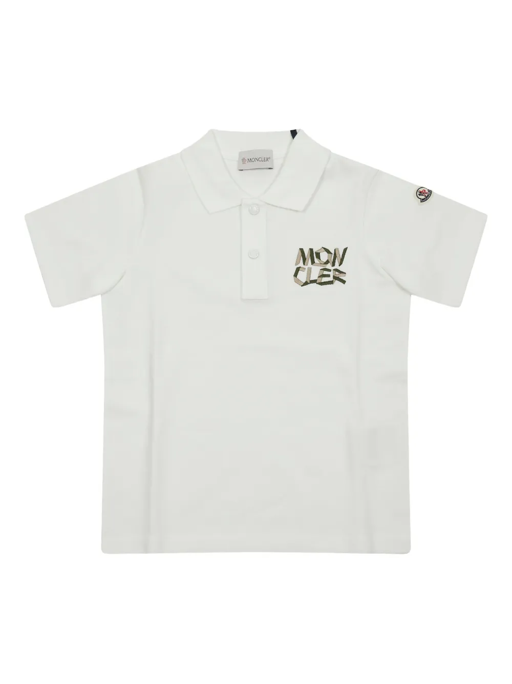 Рубашка поло с короткими рукавами и вышивкой Moncler Enfant, белый
Рубашка поло с короткими рукавами и вышивкой Moncler Enfant, белый