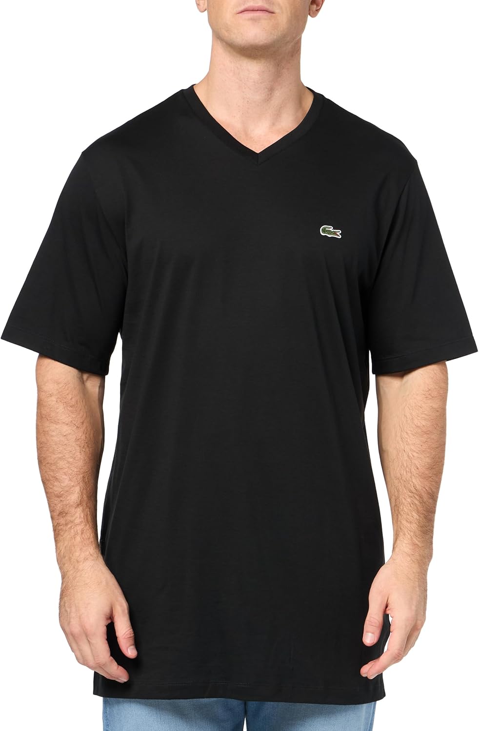 Мужская классическая футболка Lacoste с V-образным вырезом, коротким рукавом и стандартным кроем, укороченная модель., Black, Черный, Мужская классическая футболка Lacoste с V-образным вырезом, коротким рукавом и стандартным кроем, укороченная модель., Bl
Мужская классическая футболка Lacoste с V-образным вырезом, коротким рукавом и стандартным кроем, укороченная модель., Black, Черный, Мужская классическая футболка Lacoste с V-образным вырезом, коротким рукавом и стандартным кроем, укороченная модель., Bl