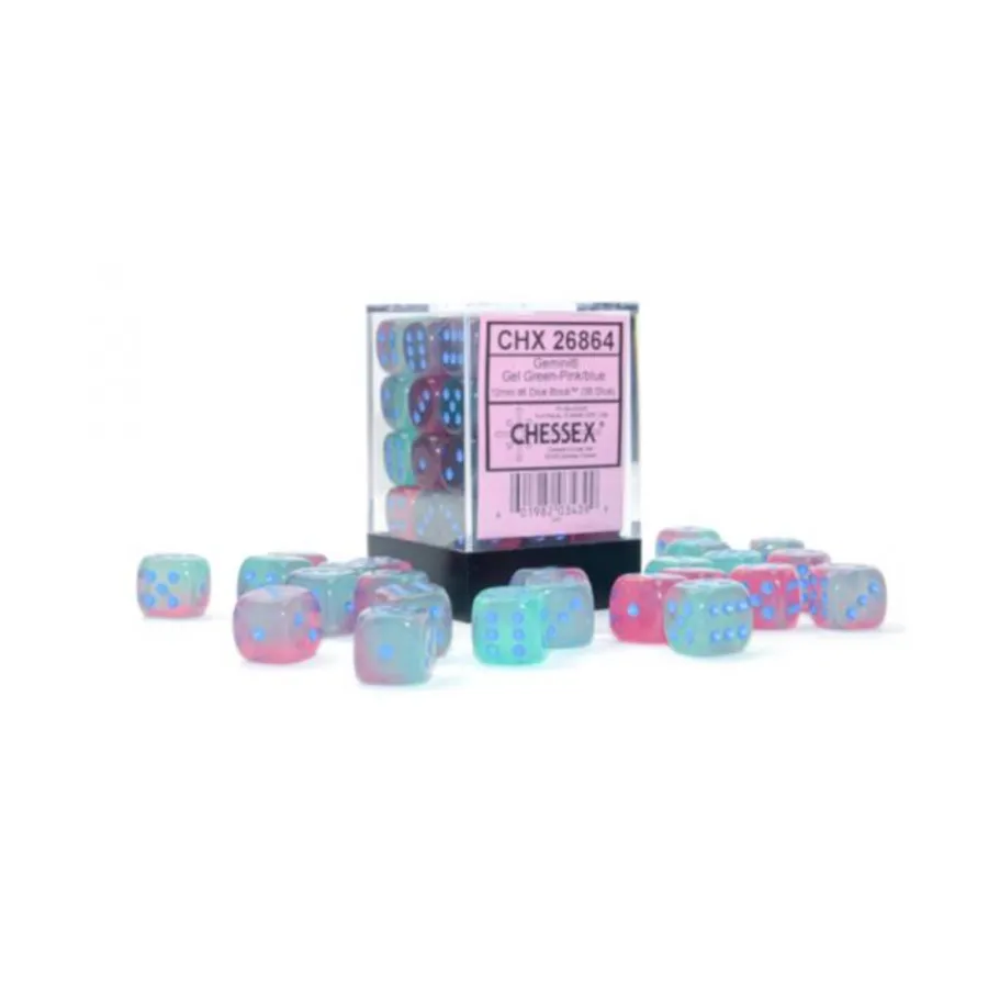 d6 12 мм Luminary Gel зелено-розовый с синим (36), Dice - Gemini - d6 12mm (Chessex)
d6 12 мм Luminary Gel зелено-розовый с синим (36), Dice - Gemini - d6 12mm (Chessex)