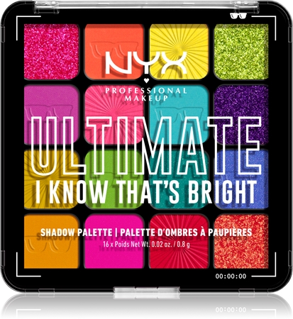 Тени для век NYX Professional Makeup Ultimate Shadow Palette, I Know That's Bright 16 szt.
Тени для век NYX Professional Makeup Ultimate Shadow Palette, I Know That's Bright 16 szt.