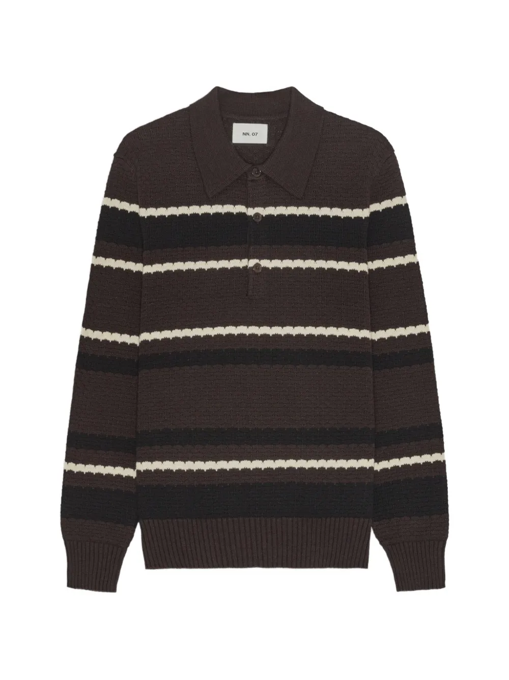 Полосатое поло с длинными рукавами Alfie Nn07, коричневый
Полосатое поло с длинными рукавами Alfie Nn07, коричневый