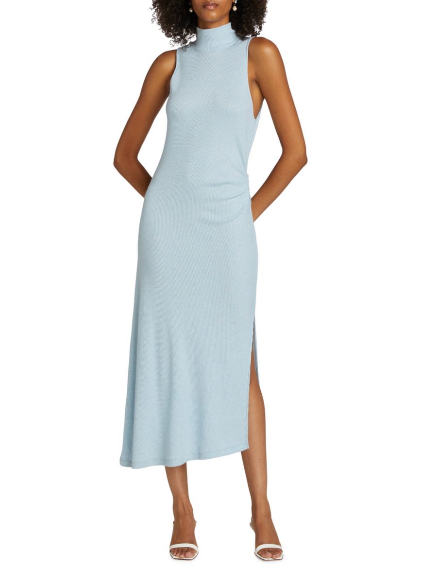 Платье миди без рукавов Ximena со сборками Ramy Brook, цвет Dream Blue 
Платье миди без рукавов Ximena со сборками Ramy Brook, цвет Dream Blue