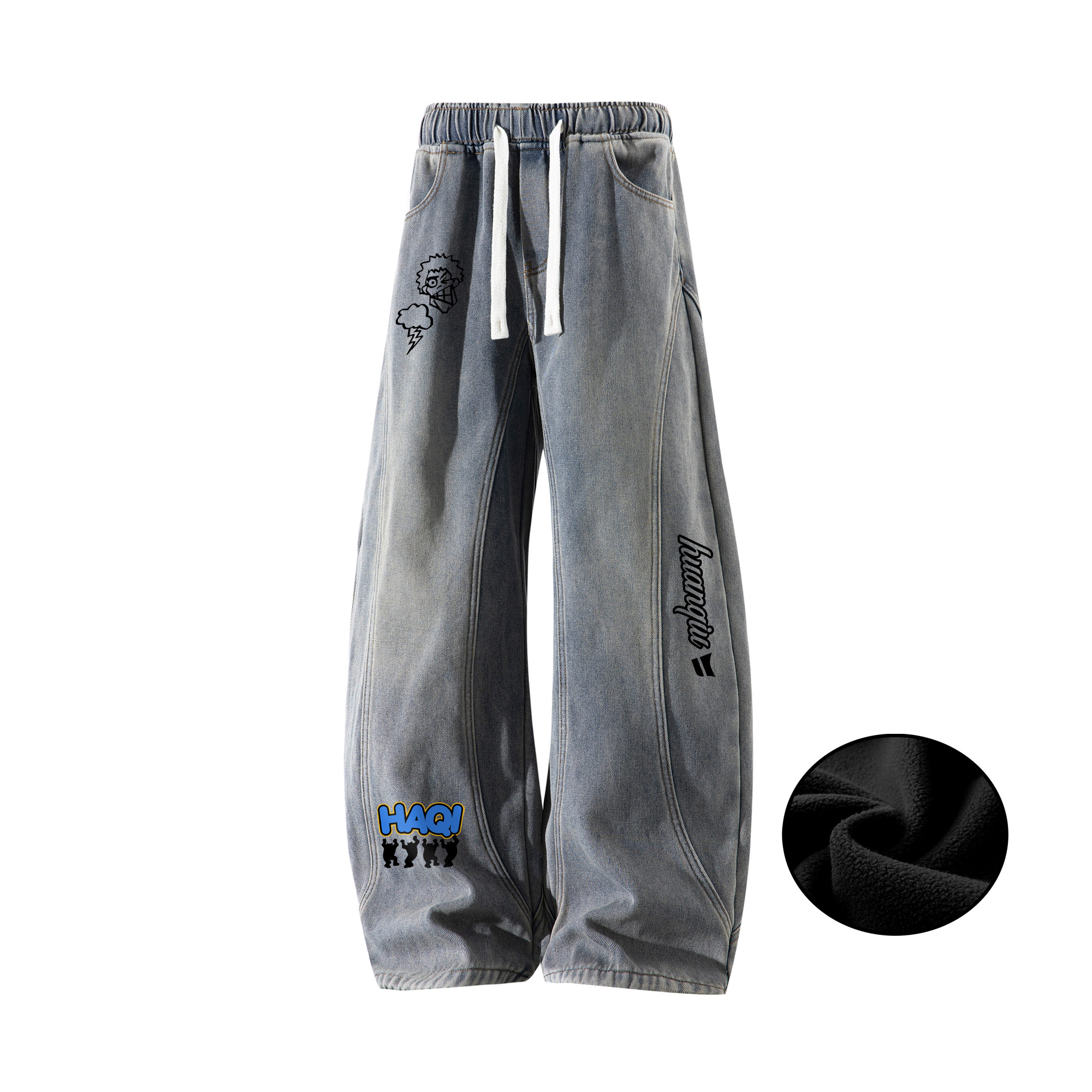 Джинсы Unisex утепленные с флисовой подкладкой Wide Leg HUANQIU, желтый mud
Джинсы Unisex утепленные с флисовой подкладкой Wide Leg HUANQIU, желтый mud