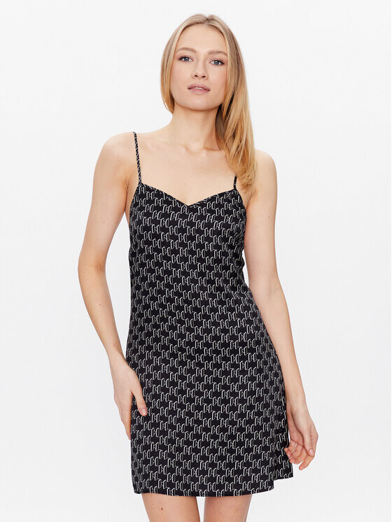 Ночная рубашка стандартного кроя Karl Lagerfeld, черный
Ночная рубашка стандартного кроя Karl Lagerfeld, черный