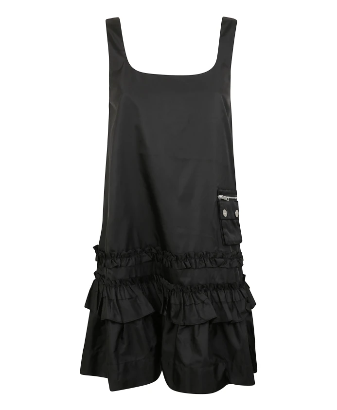 Мини-Платье с каркасом и тонкими бретелями Ganni, черный
Мини-Платье с каркасом и тонкими бретелями Ganni, черный