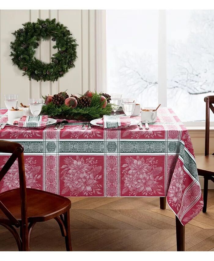 Жаккардовая клетчатая скатерть Poinsettia Plaid, 52 x 70 дюймов Elrene, мультиколор
Жаккардовая клетчатая скатерть Poinsettia Plaid, 52 x 70 дюймов Elrene, мультиколор