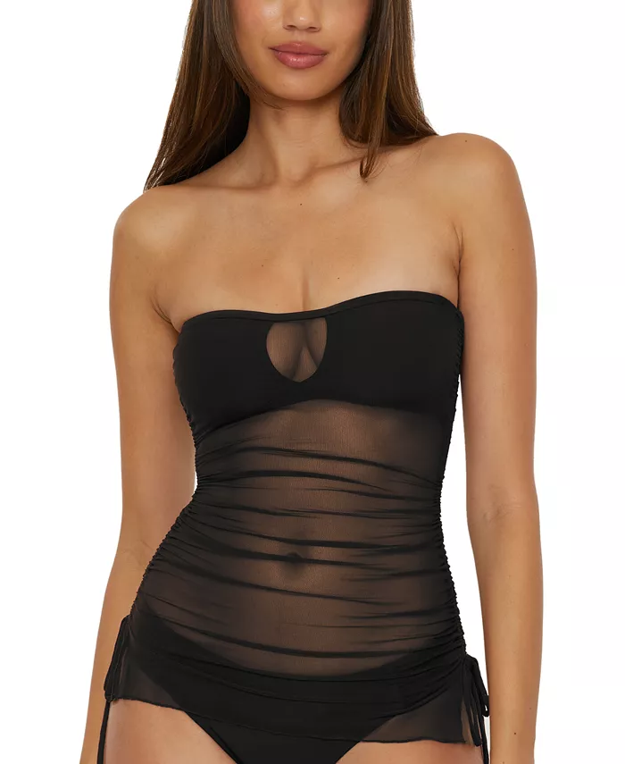 Женский топ-танкини Muse Mixed-Media с бандо Becca, черный
Женский топ-танкини Muse Mixed-Media с бандо Becca, черный