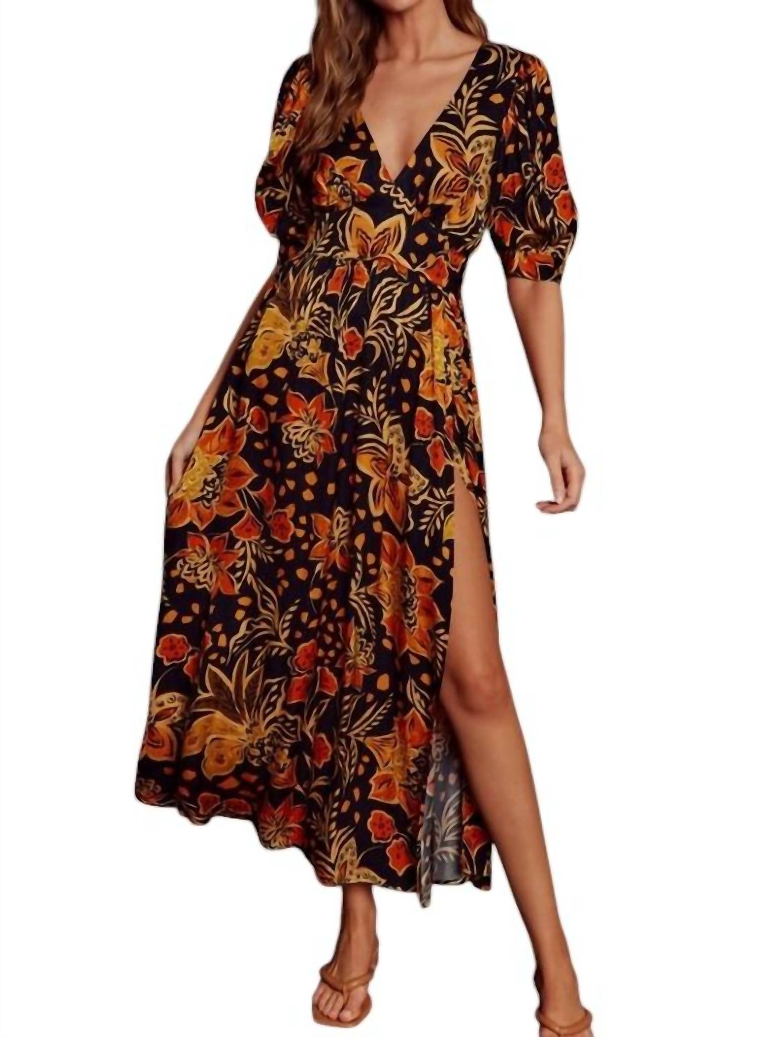 Платье макси с разрезом Heavenly Surplice черного/многоцветного цвета DRESS FORUM
Платье макси с разрезом Heavenly Surplice черного/многоцветного цвета DRESS FORUM