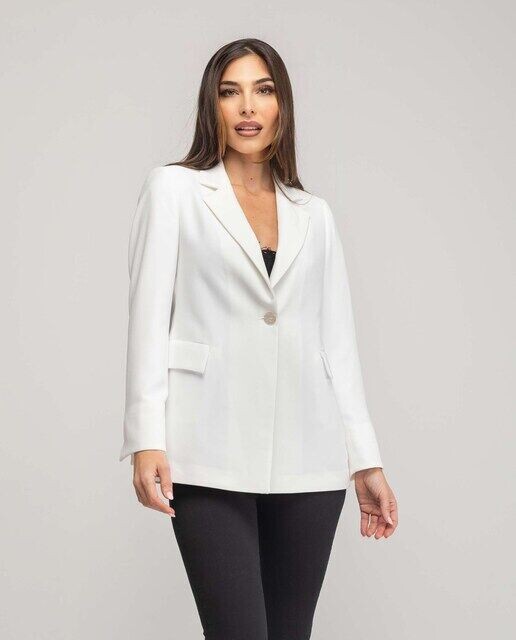 Женский пиджак с лацканами и застежкой на пуговицы Fsh, белый
Женский пиджак с лацканами и застежкой на пуговицы Fsh, белый