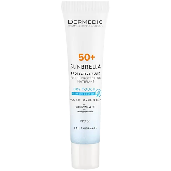 Матирующий защитный крем spf 50+, 40 мл Dermedic Subrella
Матирующий защитный крем spf 50+, 40 мл Dermedic Subrella