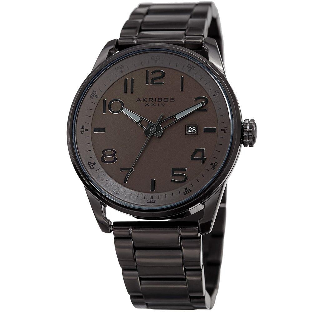 AK956 Повседневные часы в круглом корпусе Akribos, коричневый 
AK956 Повседневные часы в круглом корпусе Akribos, коричневый