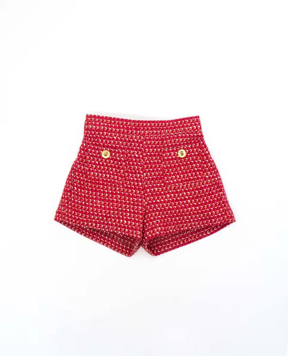 Красные твидовые шорты для девочки Fina Ejerique
Красные твидовые шорты для девочки Fina Ejerique