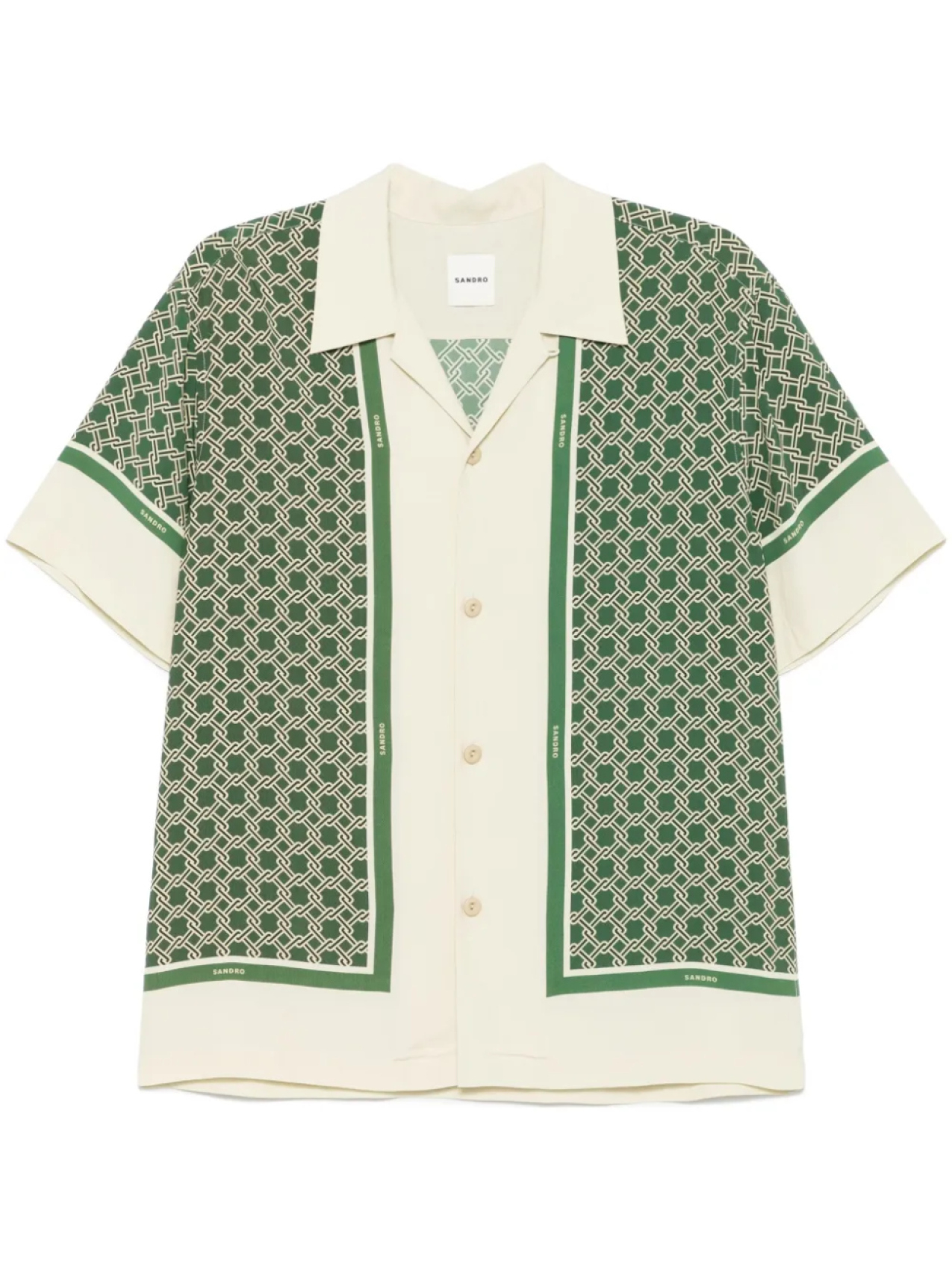 Рубашка с короткими рукавами и узором SANDRO, зеленый
Рубашка с короткими рукавами и узором SANDRO, зеленый