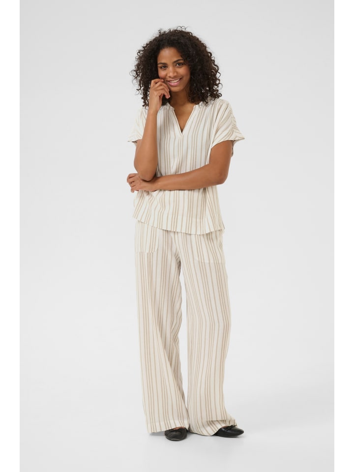 Блузка с короткими рукавами KAmilia свободного кроя в полоску цвета мела и шиншиллы Kaffe
Блузка с короткими рукавами KAmilia свободного кроя в полоску цвета мела и шиншиллы Kaffe