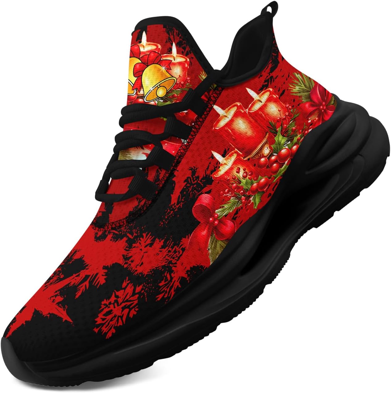 Рождественские кроссовки для мужчин и женщин - праздничный дизайн, удобные легкие теннисные кроссовки из сетки для прогулок Coolcustomize, черный
Рождественские кроссовки для мужчин и женщин - праздничный дизайн, удобные легкие теннисные кроссовки из сетки для прогулок Coolcustomize, черный