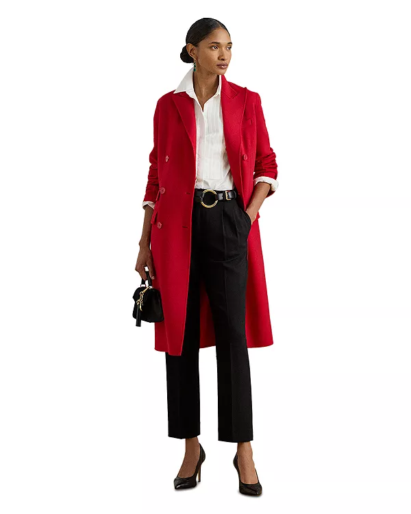Двубортное пальто из шерстяной смеси Ralph Lauren, красный
Двубортное пальто из шерстяной смеси Ralph Lauren, красный