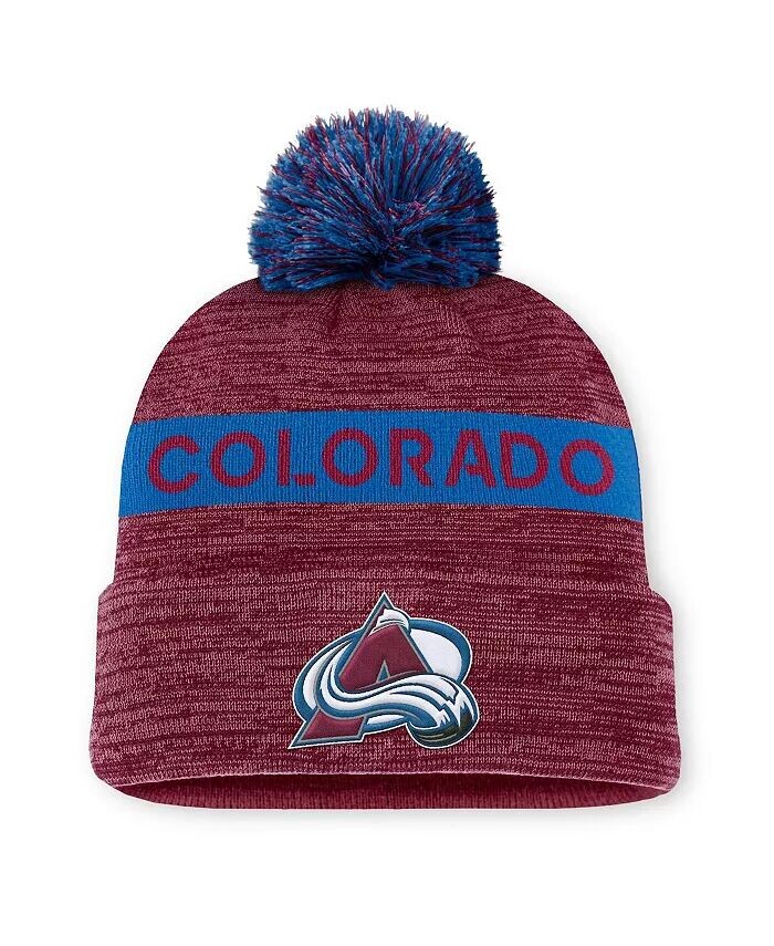 Мужская бордовая/синяя вязаная шапка Colorado Avalanche Authentic Pro Rink с манжетами и помпоном Fanatics
Мужская бордовая/синяя вязаная шапка Colorado Avalanche Authentic Pro Rink с манжетами и помпоном Fanatics