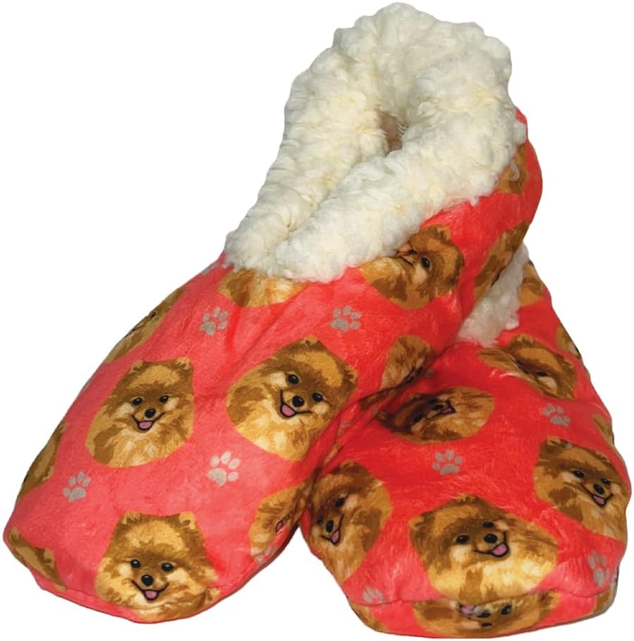 Тапочки Comfies - Уютные домашние тапочки с шерпой для женщин и мужчин - Домашняя обувь - Подарок любителям животных - Нескользящая подошва - Один размер подходит большинству - Унисекс, Pomeranian
Тапочки Comfies - Уютные домашние тапочки с шерпой для женщин и мужчин - Домашняя обувь - Подарок любителям животных - Нескользящая подошва - Один размер подходит большинству - Унисекс, Pomeranian