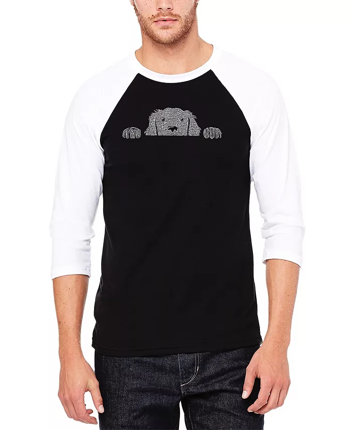 Мужская футболка с регланными рукавами 3/4 и принтом "Peeking Dog Word Art" LA Pop Art, мультиколор
Мужская футболка с регланными рукавами 3/4 и принтом "Peeking Dog Word Art" LA Pop Art, мультиколор