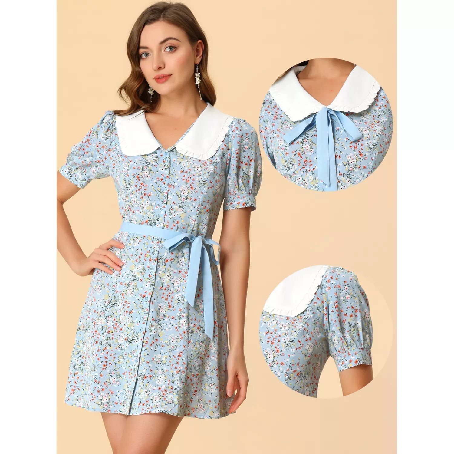 Женское мини-платье-рубашка с короткими рукавами и расклешенным воротником контрастного цвета ALLEGRA K, черный
Женское мини-платье-рубашка с короткими рукавами и расклешенным воротником контрастного цвета ALLEGRA K, черный