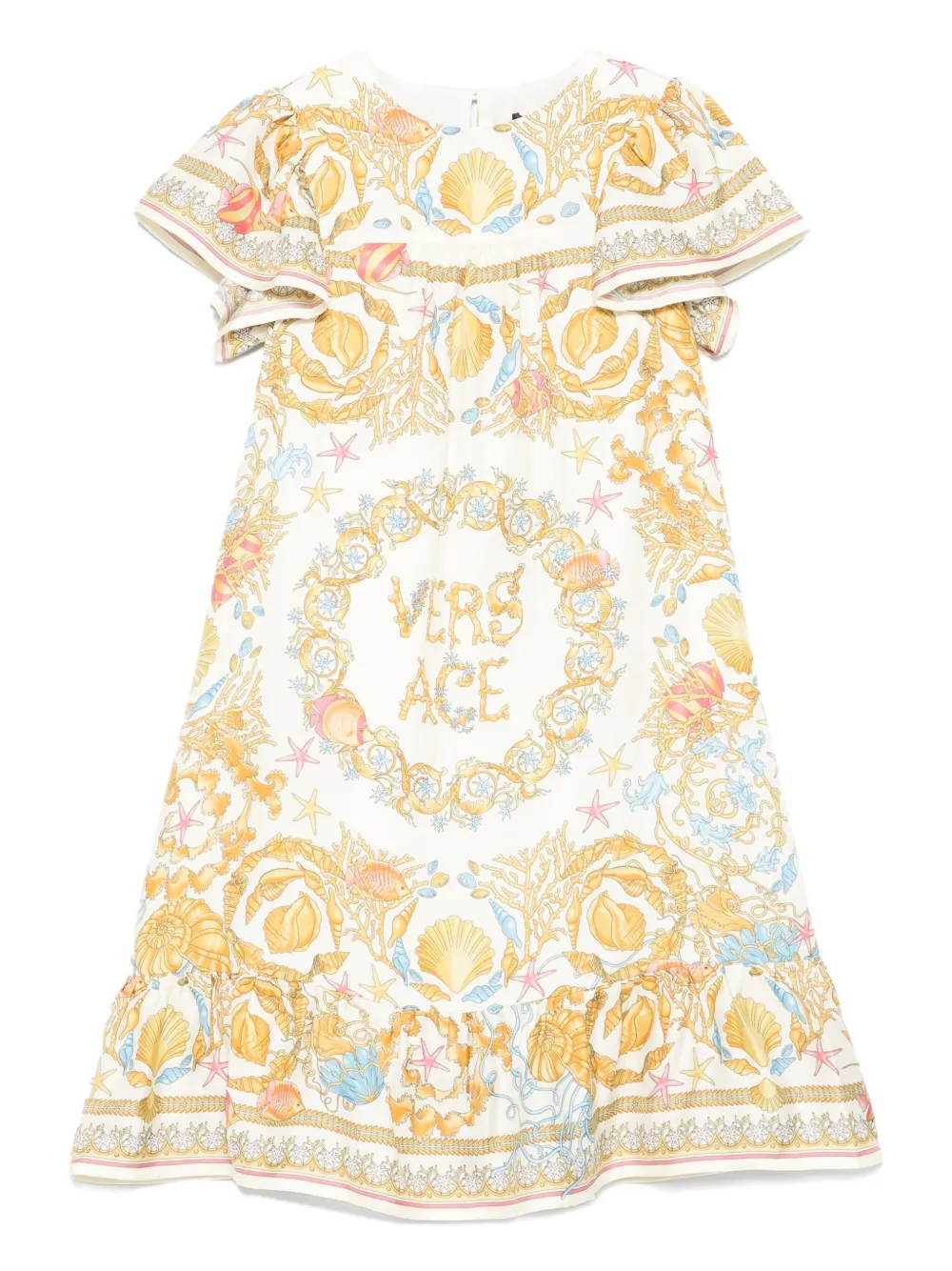 Платье с оборками и принтом Versace Kids, нейтральный
Платье с оборками и принтом Versace Kids, нейтральный