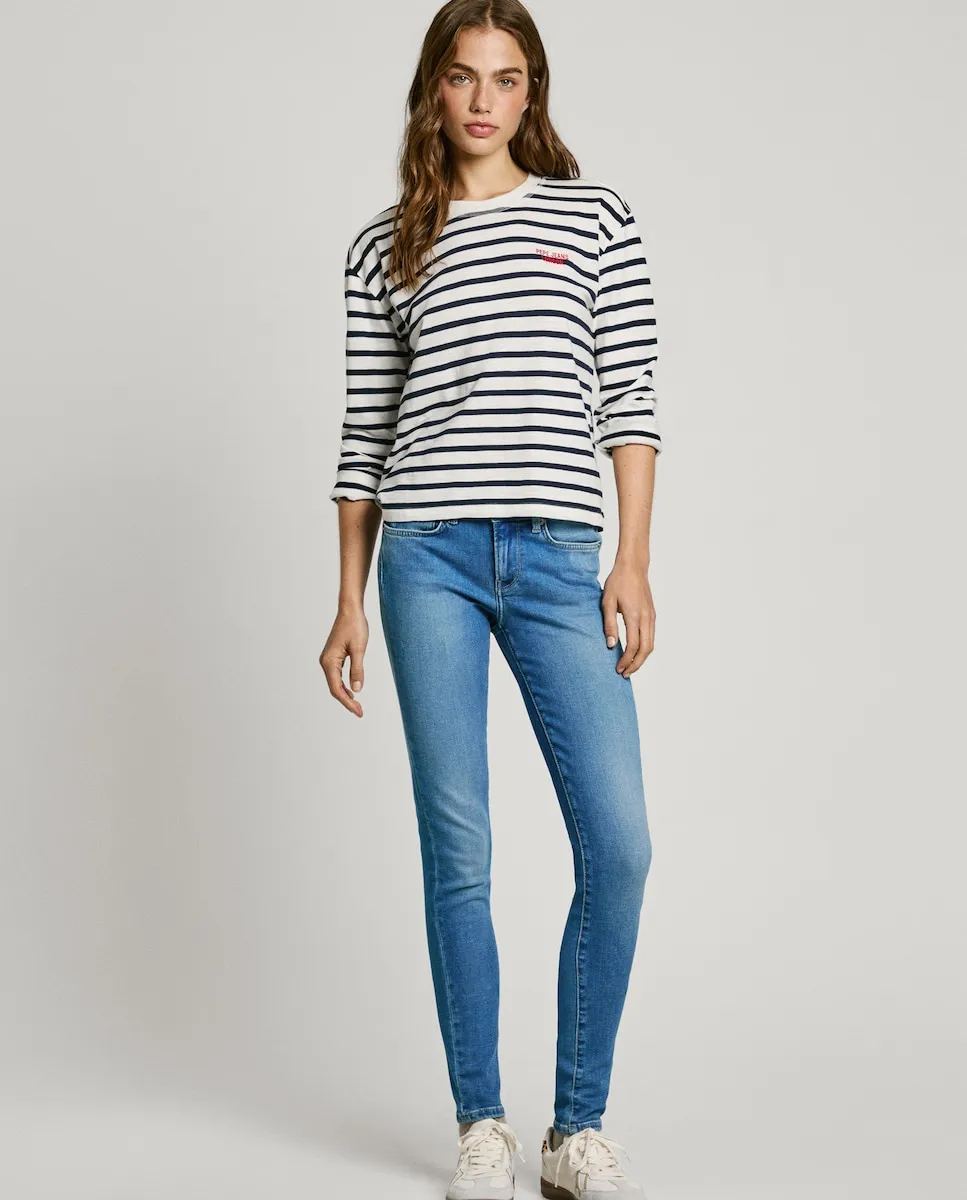 Женские джинсы-скинни Soho с низкой посадкой и потертостями Pepe Jeans, голубой
Женские джинсы-скинни Soho с низкой посадкой и потертостями Pepe Jeans, голубой