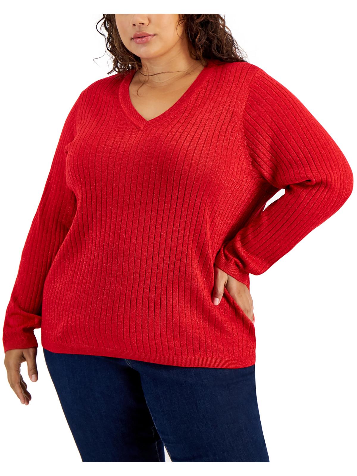 Плюс Женский металлический свитер с V-образным вырезом Tommy Hilfiger, цвет scarlet
Плюс Женский металлический свитер с V-образным вырезом Tommy Hilfiger, цвет scarlet