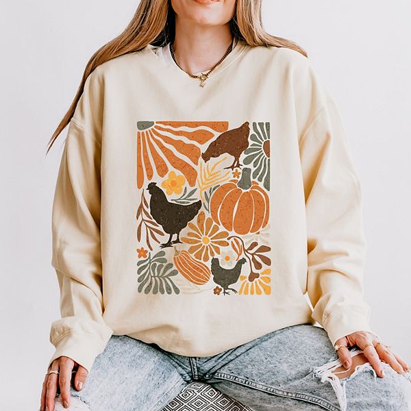 Свитшот женский Chicken boho floral, легкий, окрашенный в готовом виде Simply Sage Market, Ivory
Свитшот женский Chicken boho floral, легкий, окрашенный в готовом виде Simply Sage Market, Ivory