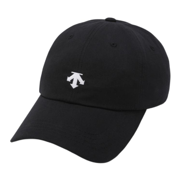 DESCENTE Хлопковая бейсболка унисекс черная, Black 
DESCENTE Хлопковая бейсболка унисекс черная, Black