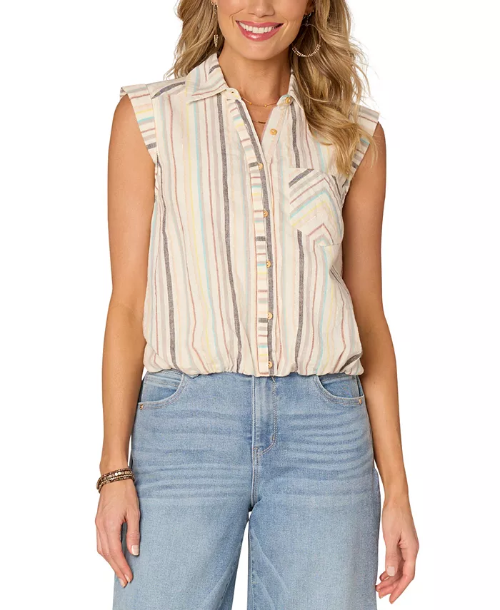 Женская полосатая рубашка с короткими рукавами Democracy, коричневый/бежевый
Женская полосатая рубашка с короткими рукавами Democracy, коричневый/бежевый