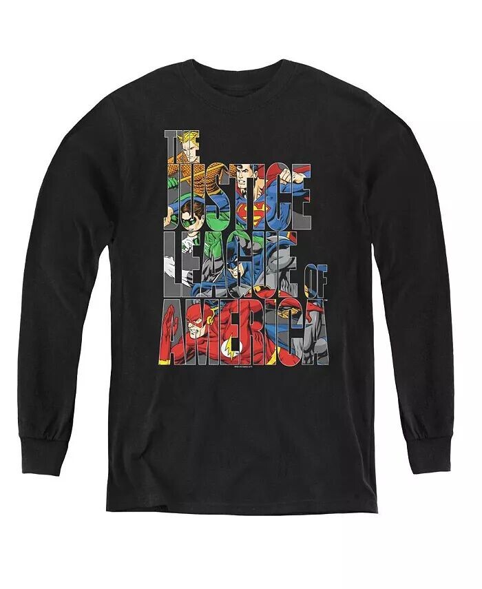 Толстовка с длинным рукавом с надписью «Boys of America Youth League» Justice League, черный
Толстовка с длинным рукавом с надписью «Boys of America Youth League» Justice League, черный