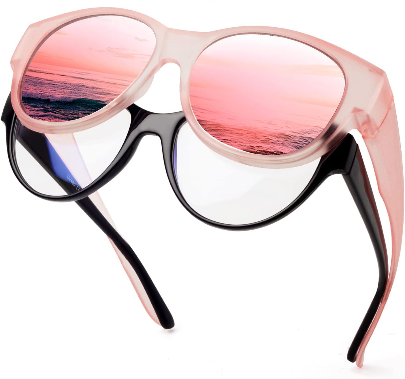 Солнцезащитные очки с поляризованным покрытием, надеваемые поверх обычных очков, женские солнцезащитные очки с защитой от УФ-излучения, легкие Face Shadow, L Matte Pink / Pink Mirrored
Солнцезащитные очки с поляризованным покрытием, надеваемые поверх обычных очков, женские солнцезащитные очки с защитой от УФ-излучения, легкие Face Shadow, L Matte Pink / Pink Mirrored