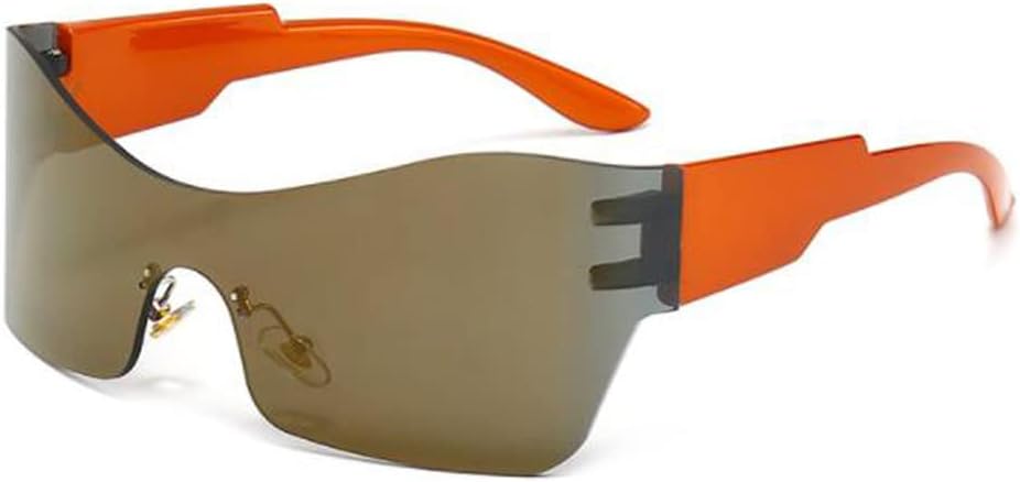 Солнцезащитные очки Y2K с большой оправой и дугообразным изгибом, футуристические, с защитой от УФ-излучения UV400, для занятий спортом на открытом воздухе SLCHJXS, Tea Frame Gold Film
Солнцезащитные очки Y2K с большой оправой и дугообразным изгибом, футуристические, с защитой от УФ-излучения UV400, для занятий спортом на открытом воздухе SLCHJXS, Tea Frame Gold Film