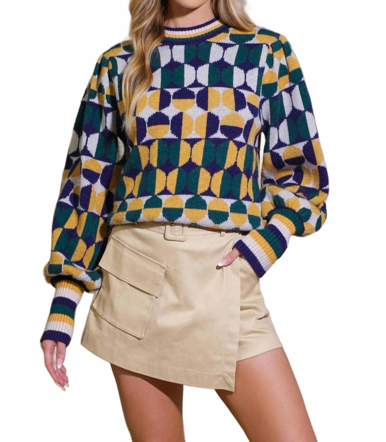 FLYING TOMATO Уютный жаккардовый вязаный свитер с длинными рукавами, зелено-синий
FLYING TOMATO Уютный жаккардовый вязаный свитер с длинными рукавами, зелено-синий