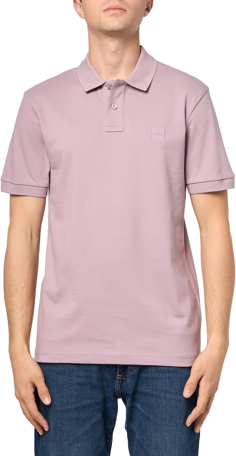 BOSS Мужская поло с квадратным логотипом, приталенная, пике, Mauve Pink, Розовый, BOSS Мужская поло с квадратным логотипом, приталенная, пике, Mauve Pink
BOSS Мужская поло с квадратным логотипом, приталенная, пике, Mauve Pink, Розовый, BOSS Мужская поло с квадратным логотипом, приталенная, пике, Mauve Pink