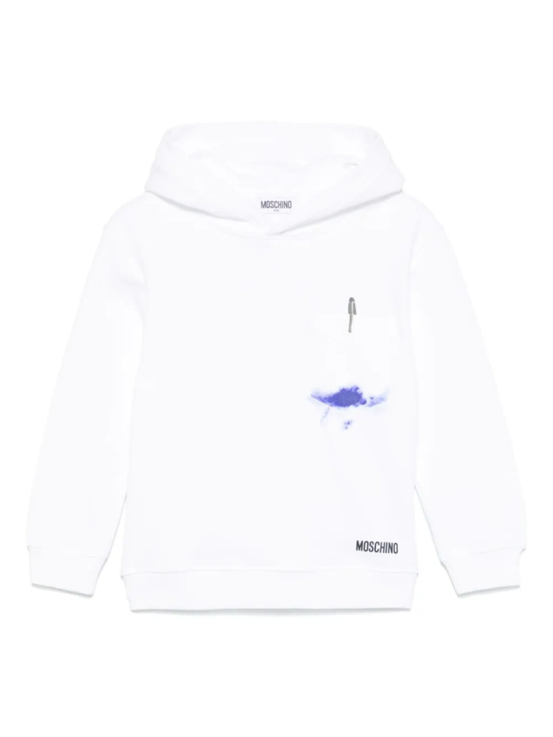 Толстовка с капюшоном Moschino Kids с принтом trompe l'oeil, белый
Толстовка с капюшоном Moschino Kids с принтом trompe l'oeil, белый