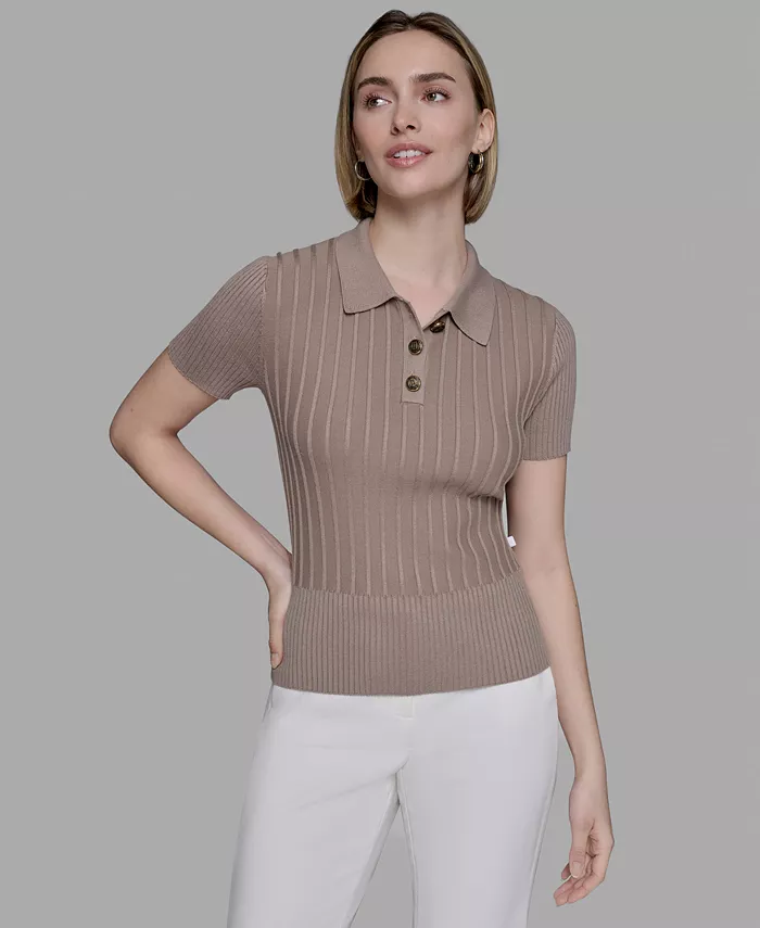 Женская рубашка с воротником и рубчиками KARL LAGERFELD PARIS, коричневый
Женская рубашка с воротником и рубчиками KARL LAGERFELD PARIS, коричневый