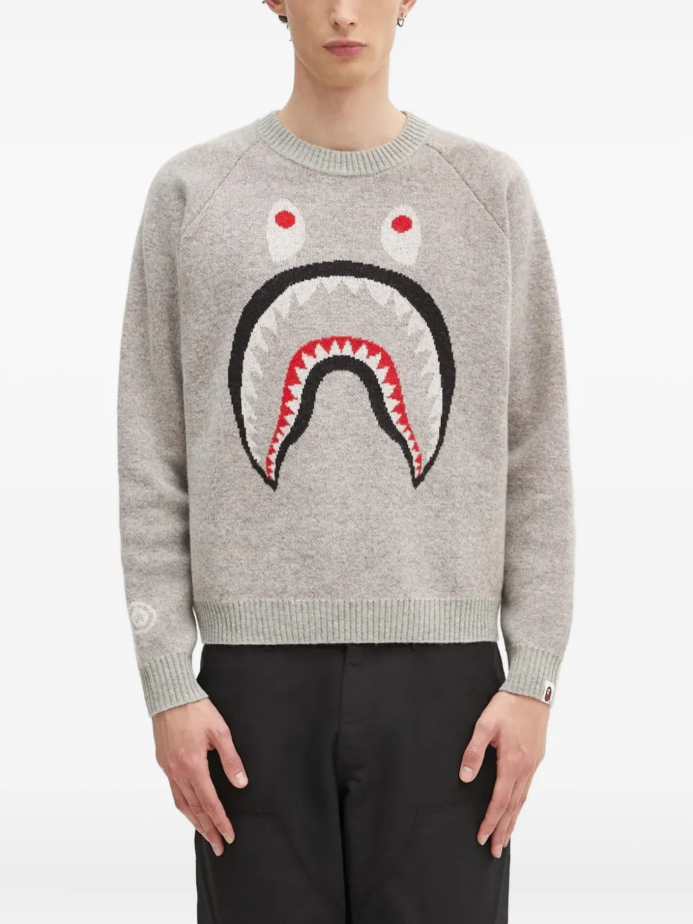 Свитер Shark с рукавами реглан A BATHING APE, серый
Свитер Shark с рукавами реглан A BATHING APE, серый