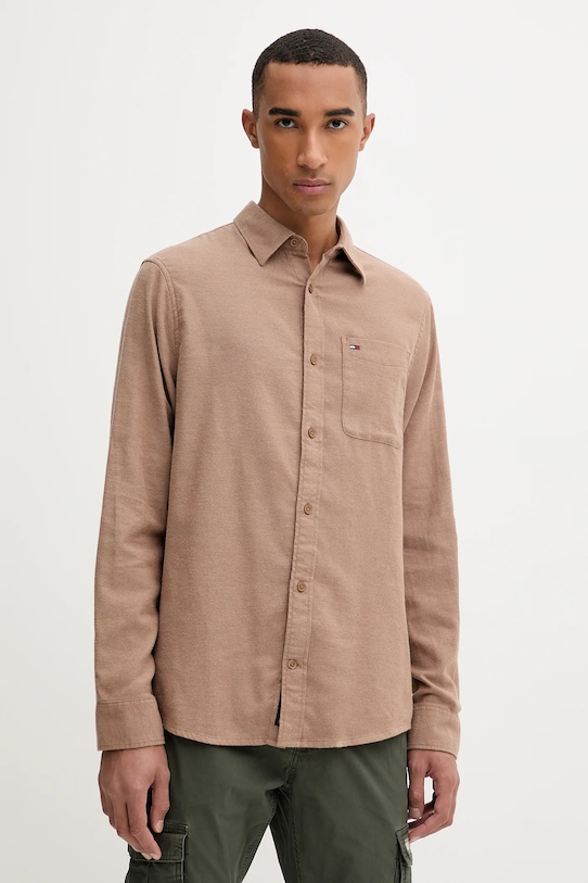 Хлопковая рубашка Tommy Jeans, коричневый
Хлопковая рубашка Tommy Jeans, коричневый