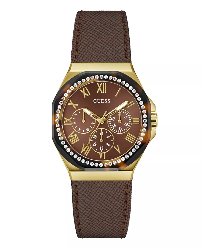 Женские многофункциональные часы из коричневой кожи 36 мм GUESS
Женские многофункциональные часы из коричневой кожи 36 мм GUESS