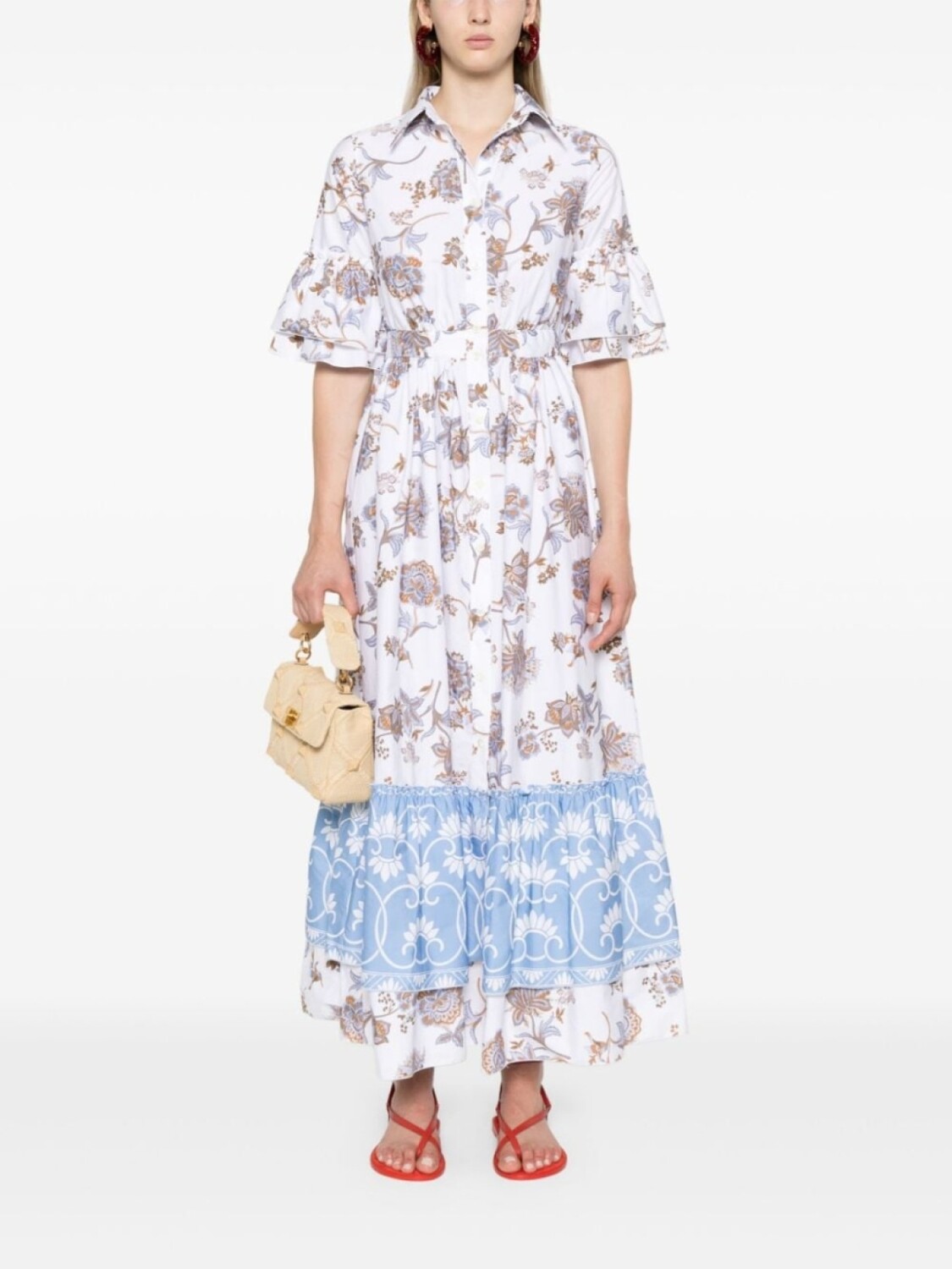Eleventy платье-рубашка макси с цветочным принтом, белый
Eleventy платье-рубашка макси с цветочным принтом, белый