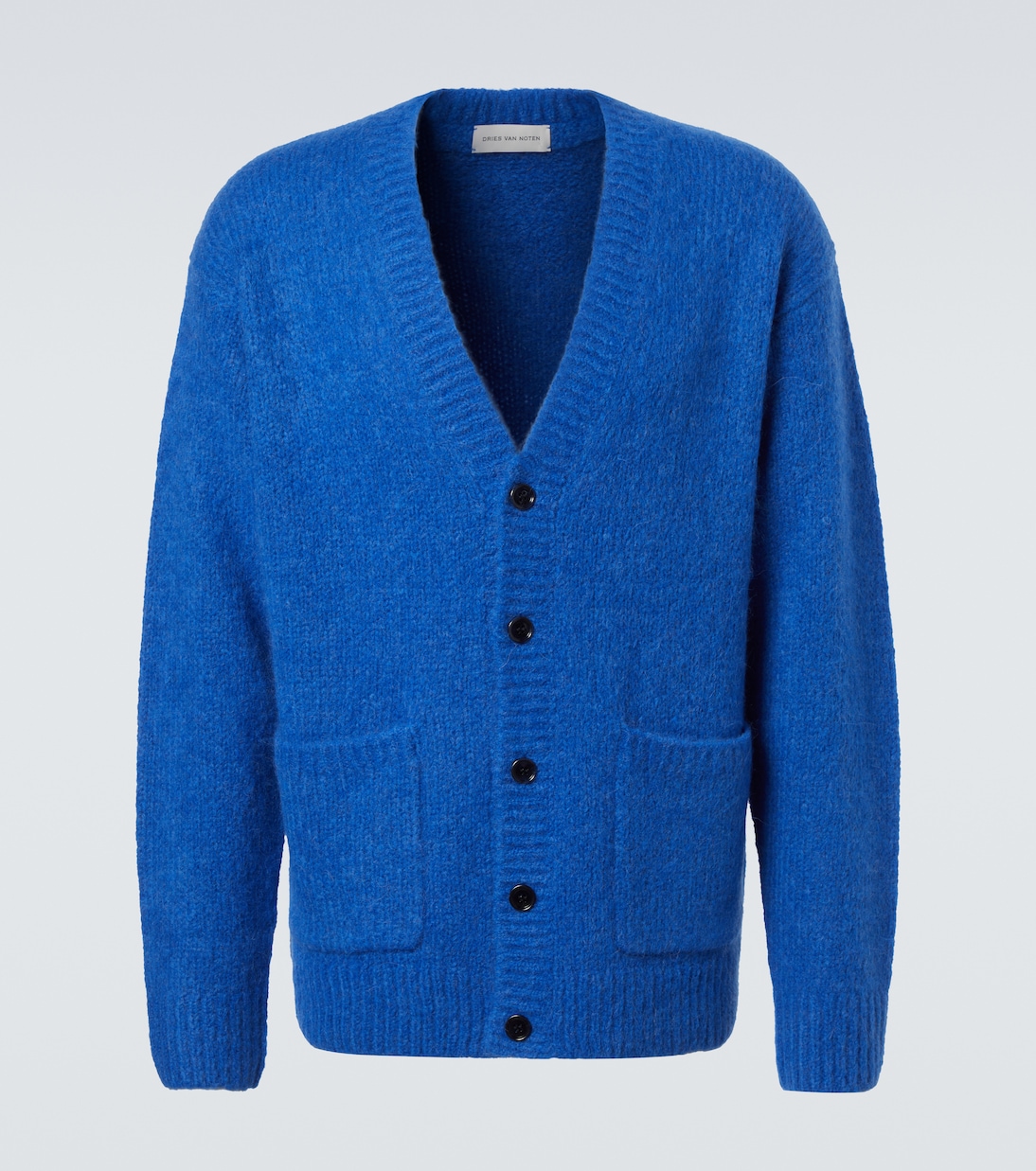 Кардиган из смеси альпаки и шерсти Dries Van Noten, синий
Кардиган из смеси альпаки и шерсти Dries Van Noten, синий