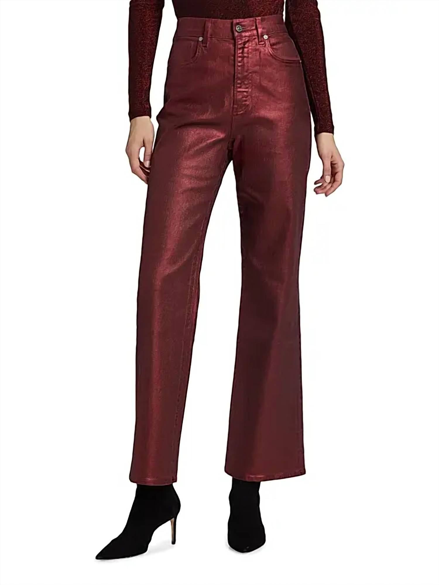 Кроссби Брюки с широкими штанинами в бордовом цвете Veronica Beard 
Кроссби Брюки с широкими штанинами в бордовом цвете Veronica Beard