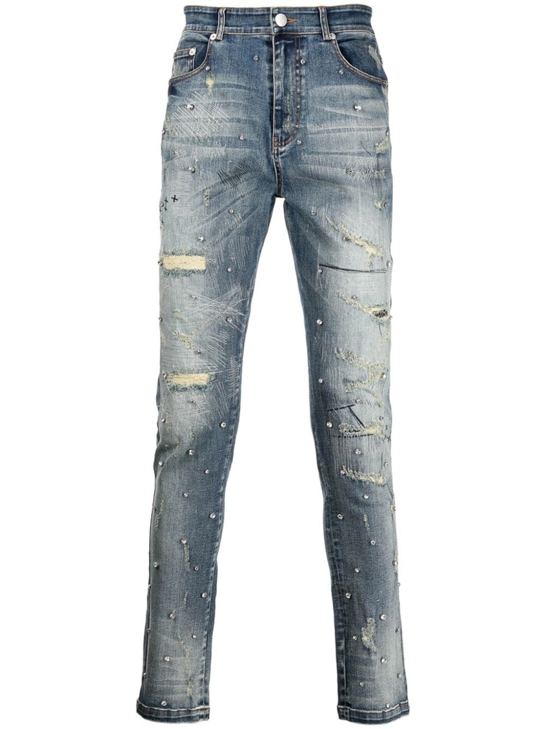 Джинсы Cassidy с прорезями и кристаллами God's Masterful Children, синий
Джинсы Cassidy с прорезями и кристаллами God's Masterful Children, синий