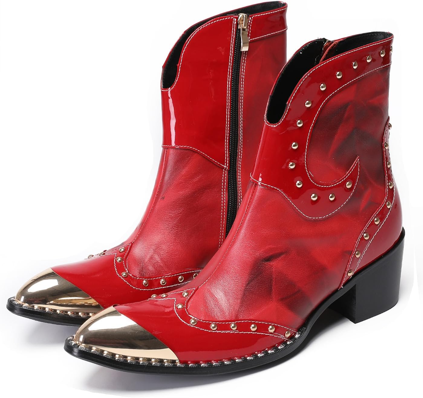 Мужские ковбойские сапоги Santimon в западном стиле - повседневные ботинки Челси из натуральной кожи с металлическим носком - стиль для вечеринок, балов и баров-дискотек, красный
Мужские ковбойские сапоги Santimon в западном стиле - повседневные ботинки Челси из натуральной кожи с металлическим носком - стиль для вечеринок, балов и баров-дискотек, красный