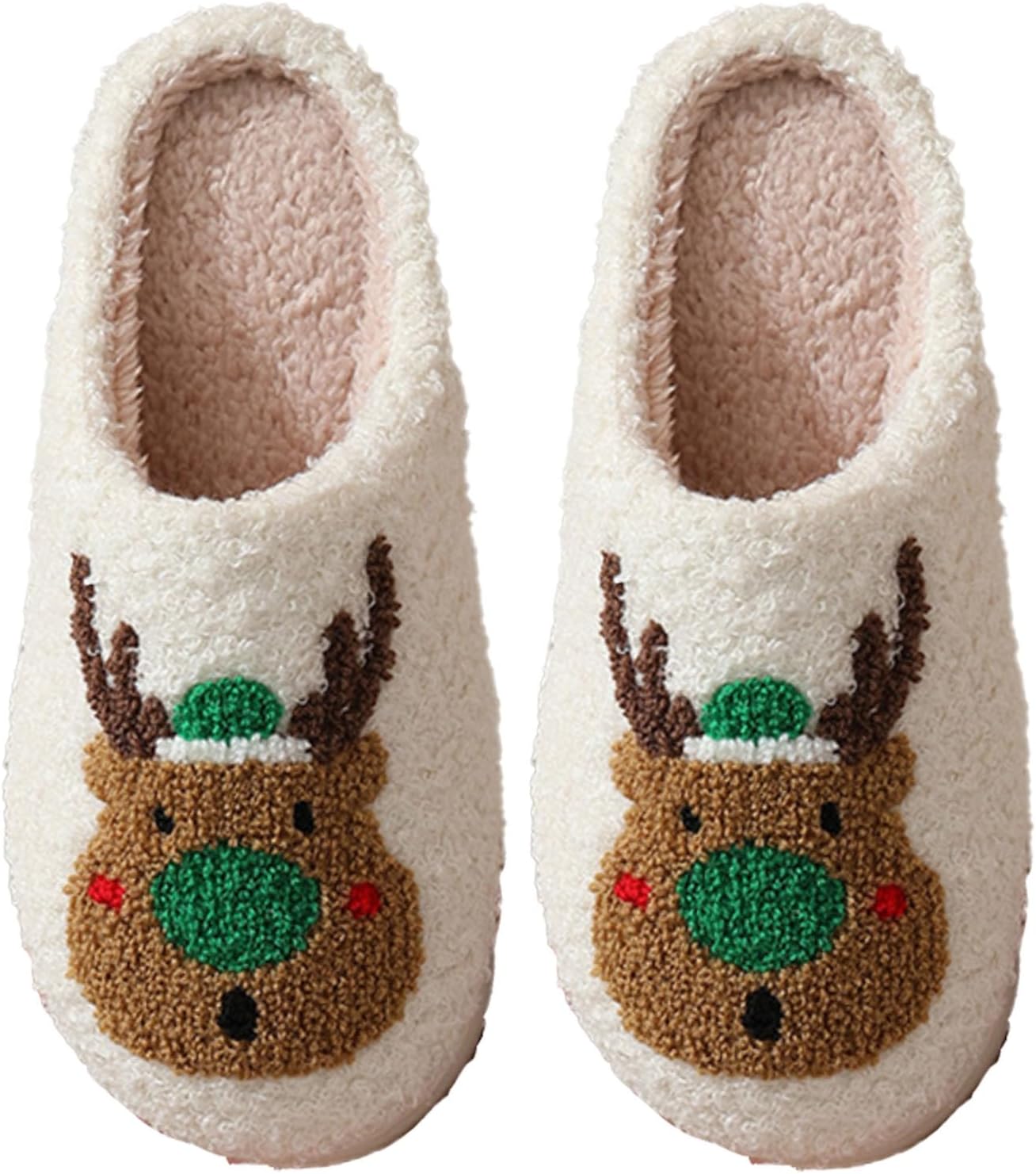 Пушистые домашние тапочки с рождественским принтом Oukisam, зеленый
Пушистые домашние тапочки с рождественским принтом Oukisam, зеленый