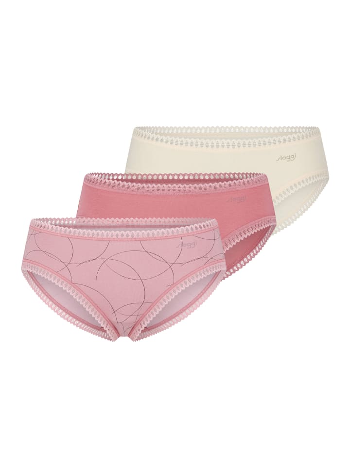 Трусы Sloggi, бежевый/розовый 
Трусы Sloggi, бежевый/розовый
