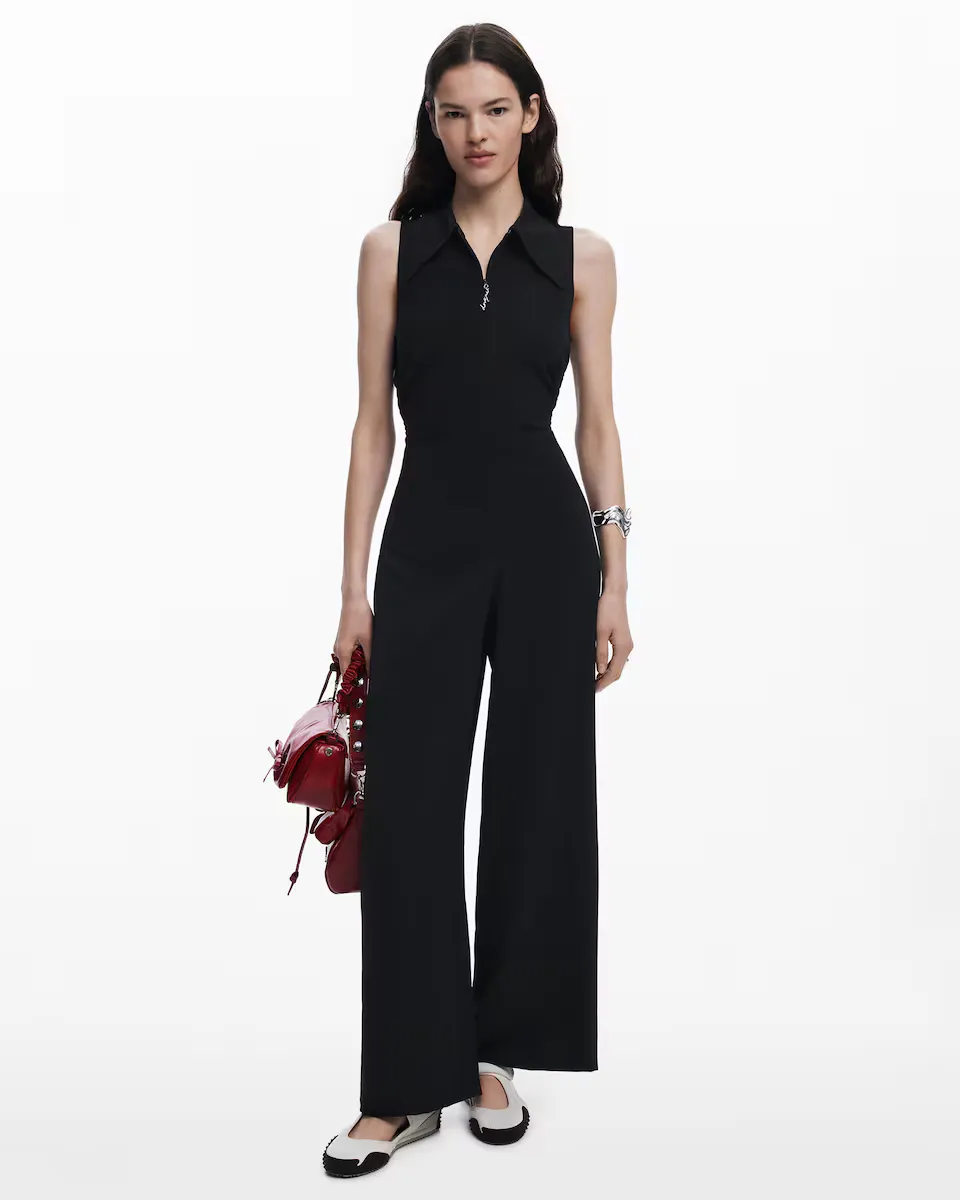 Длинный женский комбинезон со сборками Desigual, черный
Длинный женский комбинезон со сборками Desigual, черный